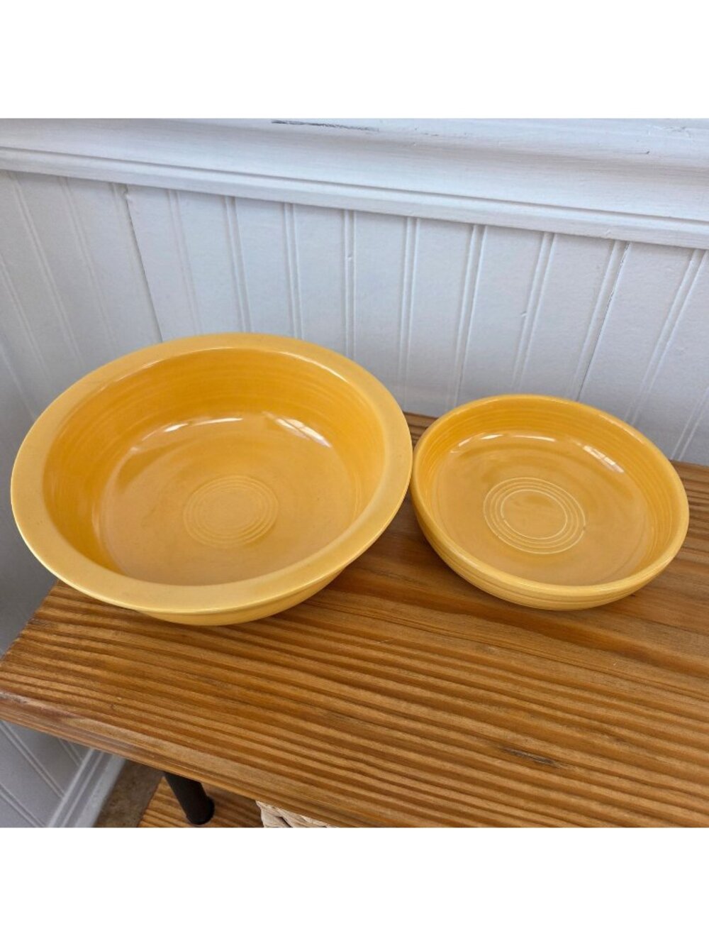 Fiestaware Marigold Yellow 8" Serving Bowl 6" Fruit Cereal Dessert Bowl Ceramic